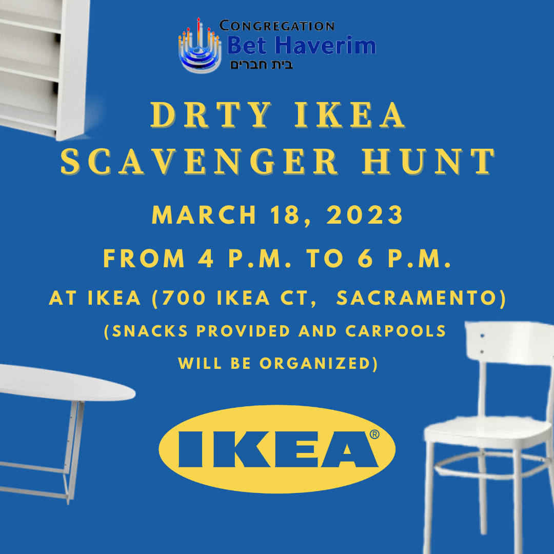 Register now for the DRTY IKEA Scavenger Hunt Bet Haverim